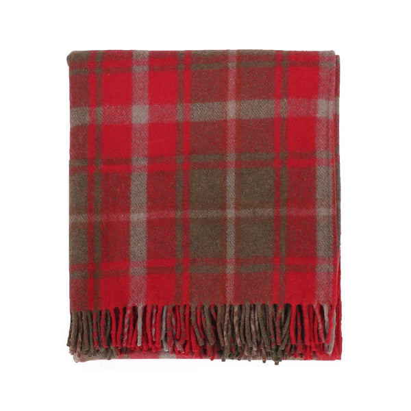 Welsh Woollens Recycled Wool Tartan Blanket Throw – Dark Maple | Eco-Friendly Sustainable Wool Blend | Soft, Warm & Durable for Sofa, Bed, Camping, Travel, Picnics & Heritage Welsh Gift
