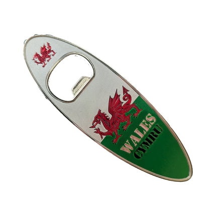 Wales Tri Bottle Opener Magnet (Oval Shape)