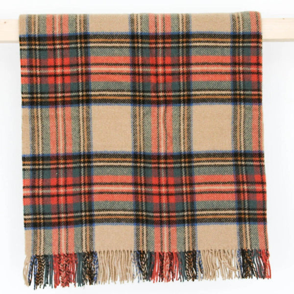 Welsh Woollens Recycled Wool Tartan Blanket Throw – Stewart Dress Antique | Eco-Friendly Sustainable Wool Blend | Soft, Warm & Durable | Sofa, Bed, Picnic, Travel & Heritage-Inspired Gift