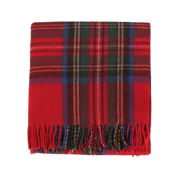 Welsh Woollens Recycled Wool Tartan Blanket Throw – Stewart Royal | Eco-Friendly Sustainable Wool Blend | Soft, Warm & Durable | Sofa, Bed, Picnic, Travel & Heritage-Inspired Gift