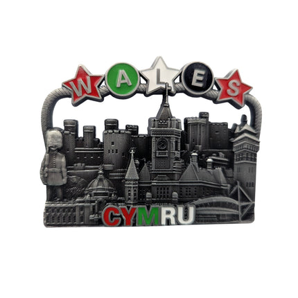 Wales Star Metal Magnet