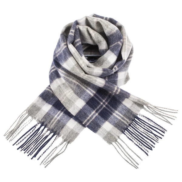 Welsh Woollens 100% Lambswool Scarf Bannockbane Silver