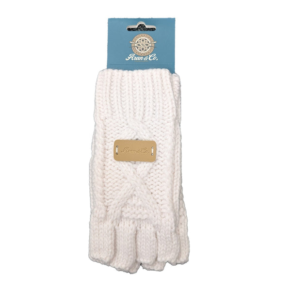 Aran Ladies Fingerless Gloves | Traditional Irish Knitted Wool Hand Warmers | Soft, Warm & Breathable Winter Accessories | Stylish Cable Knit Design for Comfort, Warmth & Everyday Use