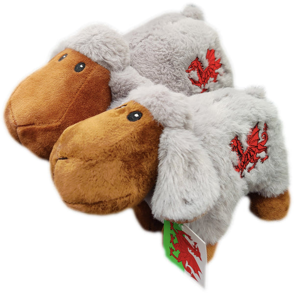 Grey Embroidered Lamb Plush | Elegant Soft Toy with Embroidered Features | Gentle Companion for Babies & Kids| Gift for Christenings, Birthdays & New Arrivals
