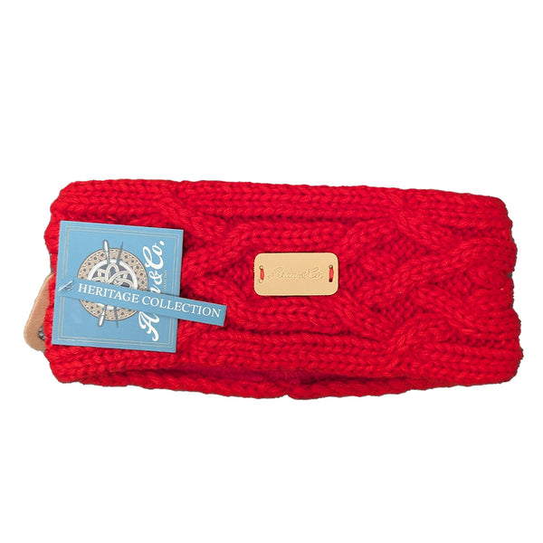 Aran Ladies Headband Fleece Lined | Traditional Irish Cable Knit Winter Ear Warmer | Soft, Warm & Stylish Cold Weather Headwear | Cozy Wool Blend with Inner Fleece for Comfort & Insulation