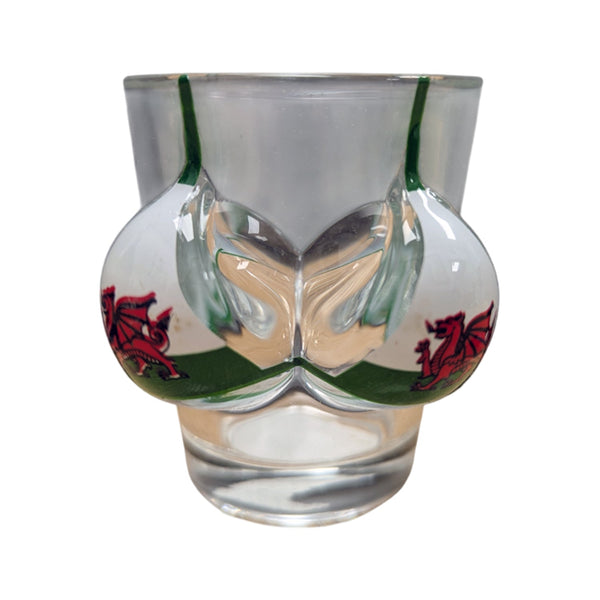 Wales Flag Bikini Top Shot Glass