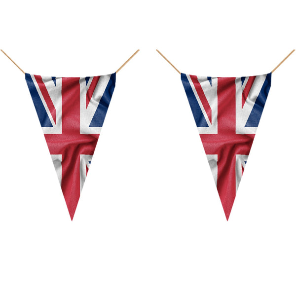 Union Jack 10m Bunting | Premium Quality British UK Flag Garland with 20 Triangle Flags | Weatherproof & Reusable Party Decoration for Indoor Outdoor Use, Street Parties, Festivals & National Celebrations