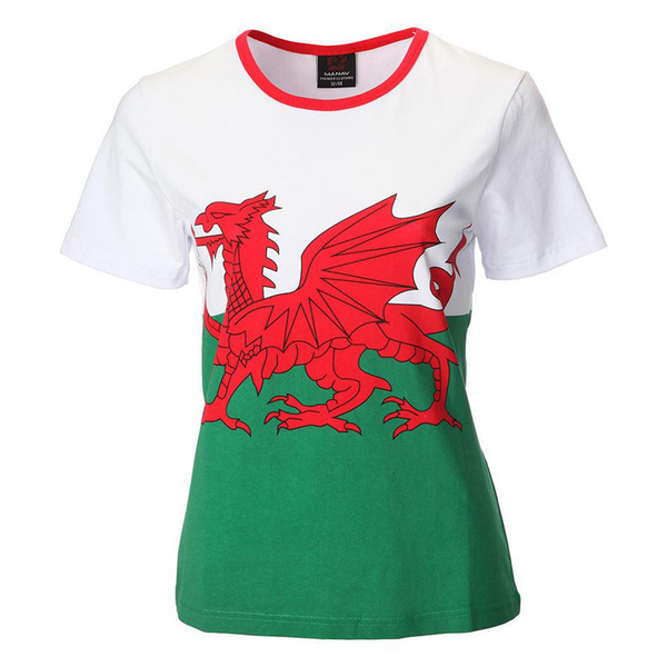 Ladies Welsh Flag Skinni T-Shirt | Stylish Slim-Fit Women’s Tee with Iconic Welsh Dragon Design | Soft Cotton Comfort for Everyday Wear, Festivals, Sports Events & Welsh Pride Outfits